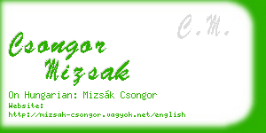 csongor mizsak business card