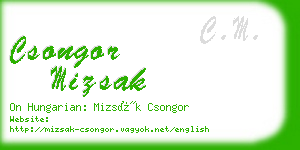 csongor mizsak business card